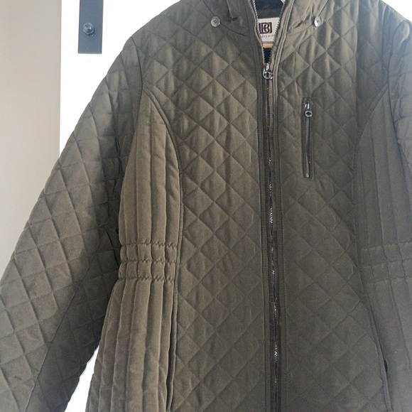 Laundry by Design long quilted coat 1X EUC missing hood - Picture 2 of 5